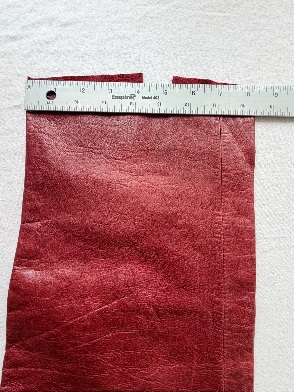 Vintage Parallel Red Patina Leather Pants Y2K Straight Leg Pants Size 4 - Picture 14 of 16